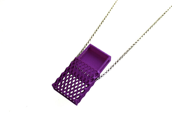 3d printed purple necklace
