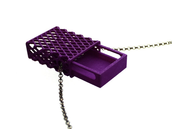 3d printed purple necklace