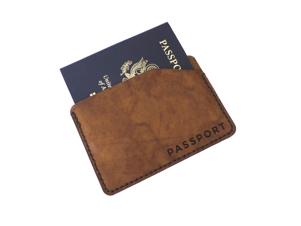 New to the Shop - Minimal Passport Wallets in Leather