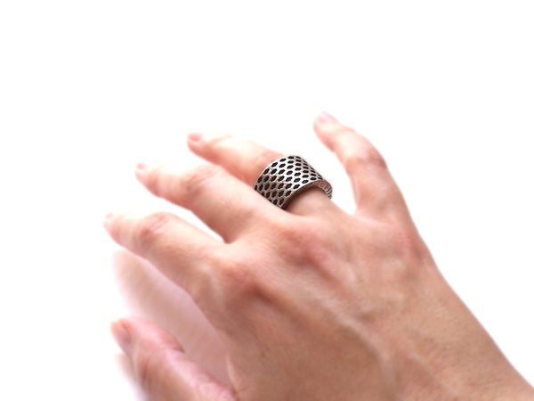 honeycomb ring 3d printed