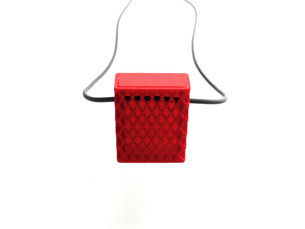 Matchbox Pendant in Red - 3d printed