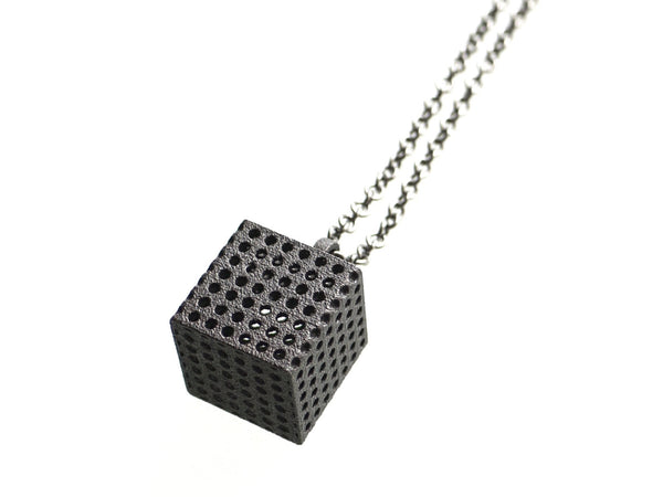 industrial 3d printed  jewelry pendant